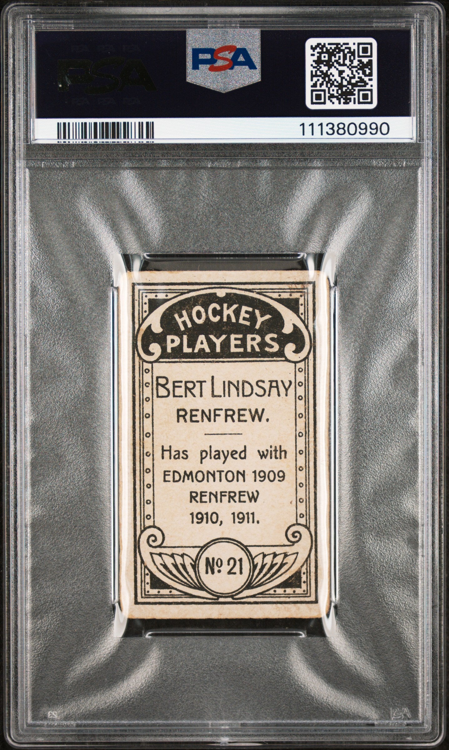 1911 C55 Bert Lindsay #21 PSA 2