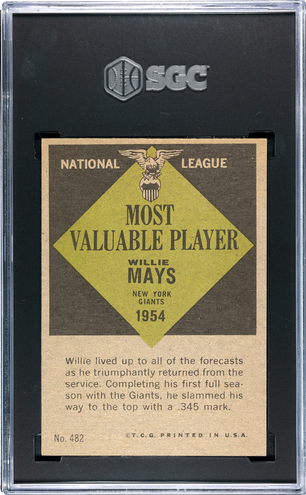 1961 Topps Willie Mays #482 MVP SGC 6.5