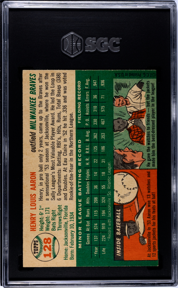 1954 Topps Henry Aaron #128 SGC A
