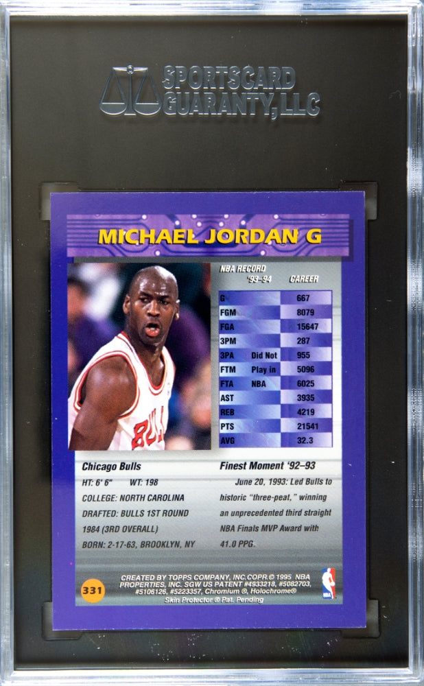 1994 Topps Finest Michael Jordan #331 SGC 9.5