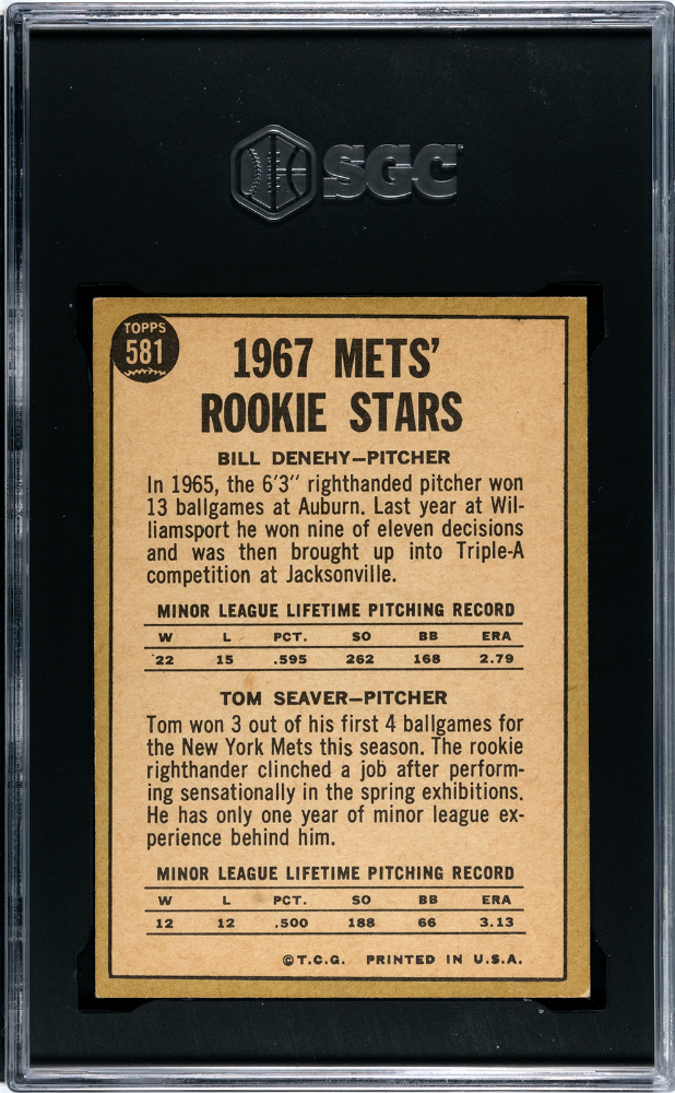 1967 Topps Tom Seaver #581 SGC 5