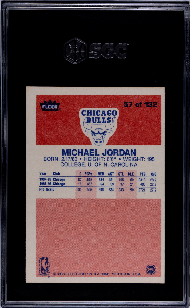 1986 Fleer Michael Jordan #57 SGC A