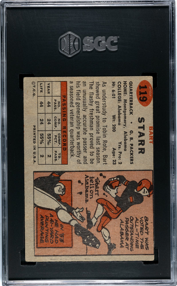 1957 Topps Bart Starr #119 SGC 4
