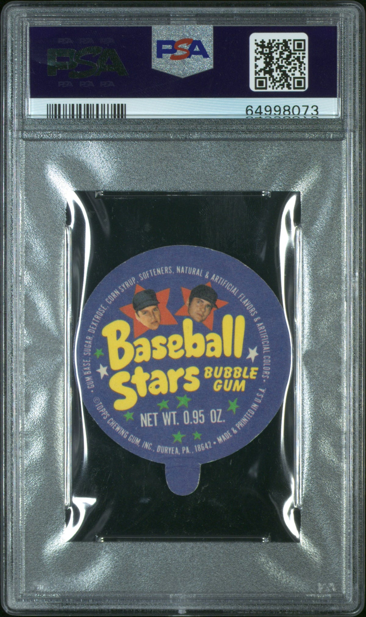1973 Topps Candy Lids Nolan Ryan PSA 5