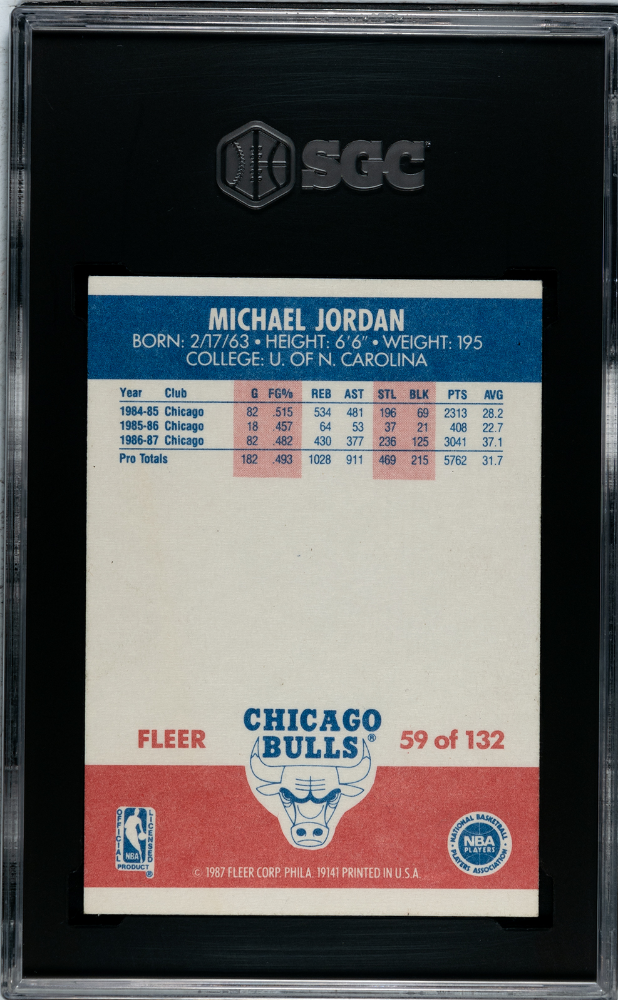 1987 Fleer Michael Jordan #59 SGC 7.5