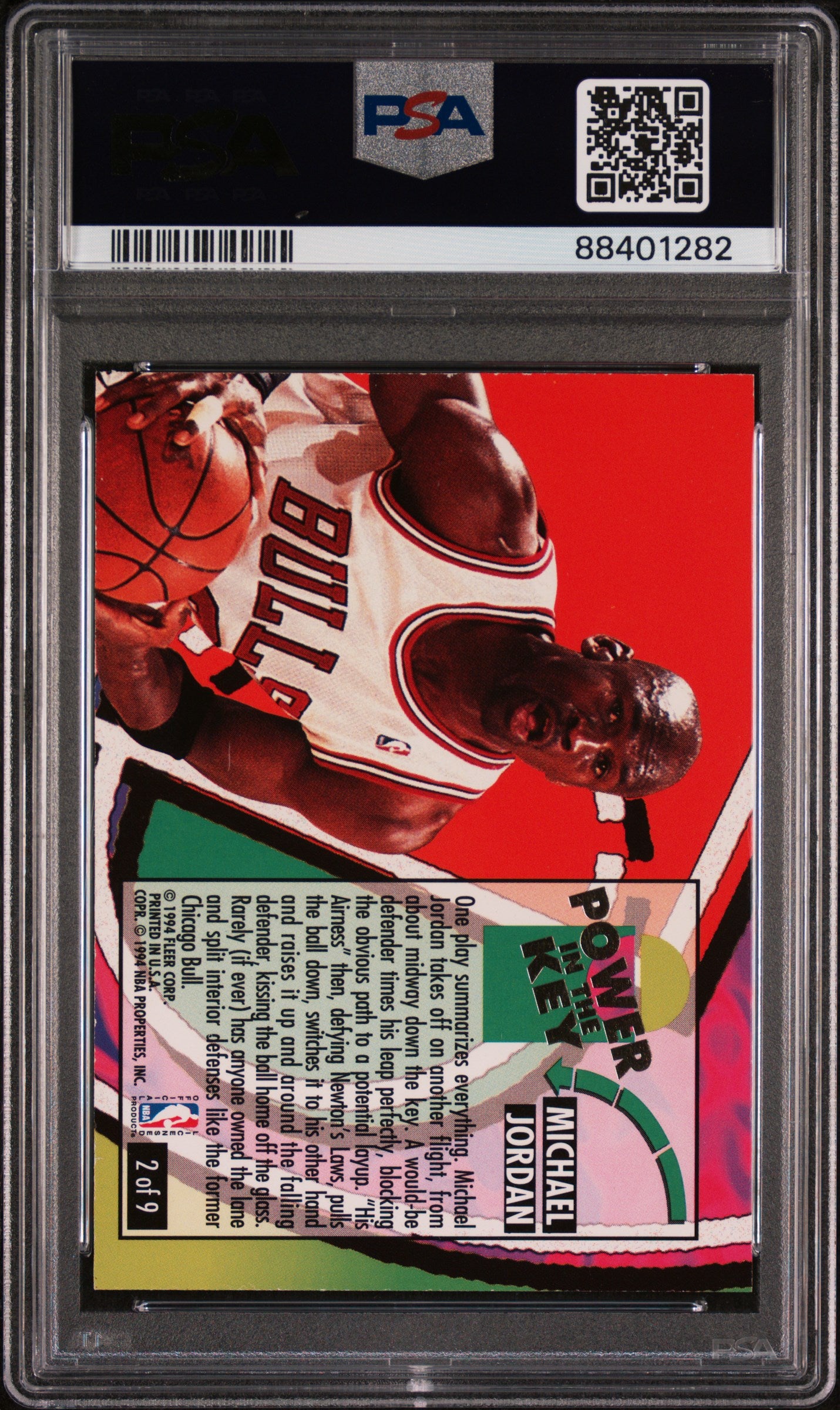 1993 Ultra Power In The Key Michael Jordan #2 PSA 9