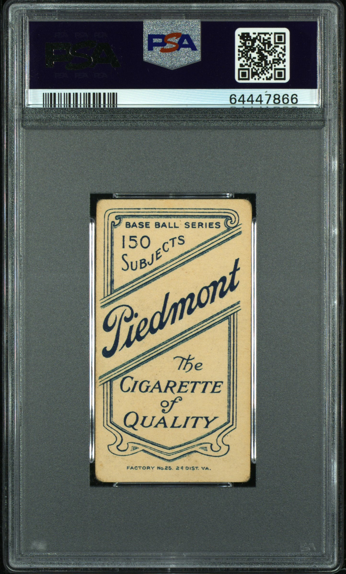 1909-11 T206 Piedmont 150 Addie Joss Portrait PSA 2.5