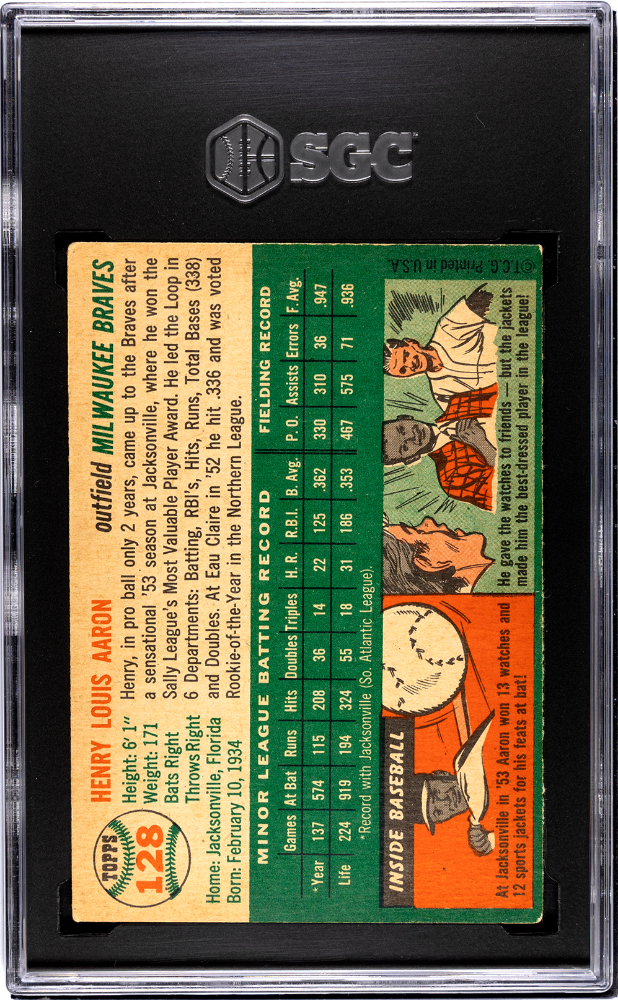 1954 Topps Henry Aaron #128 SGC 4.5