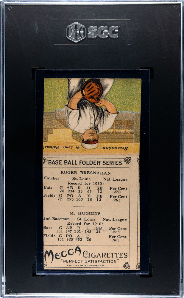 1911 T201 Mecca Cigarettes Bresnahan Huggins SGC 2.5