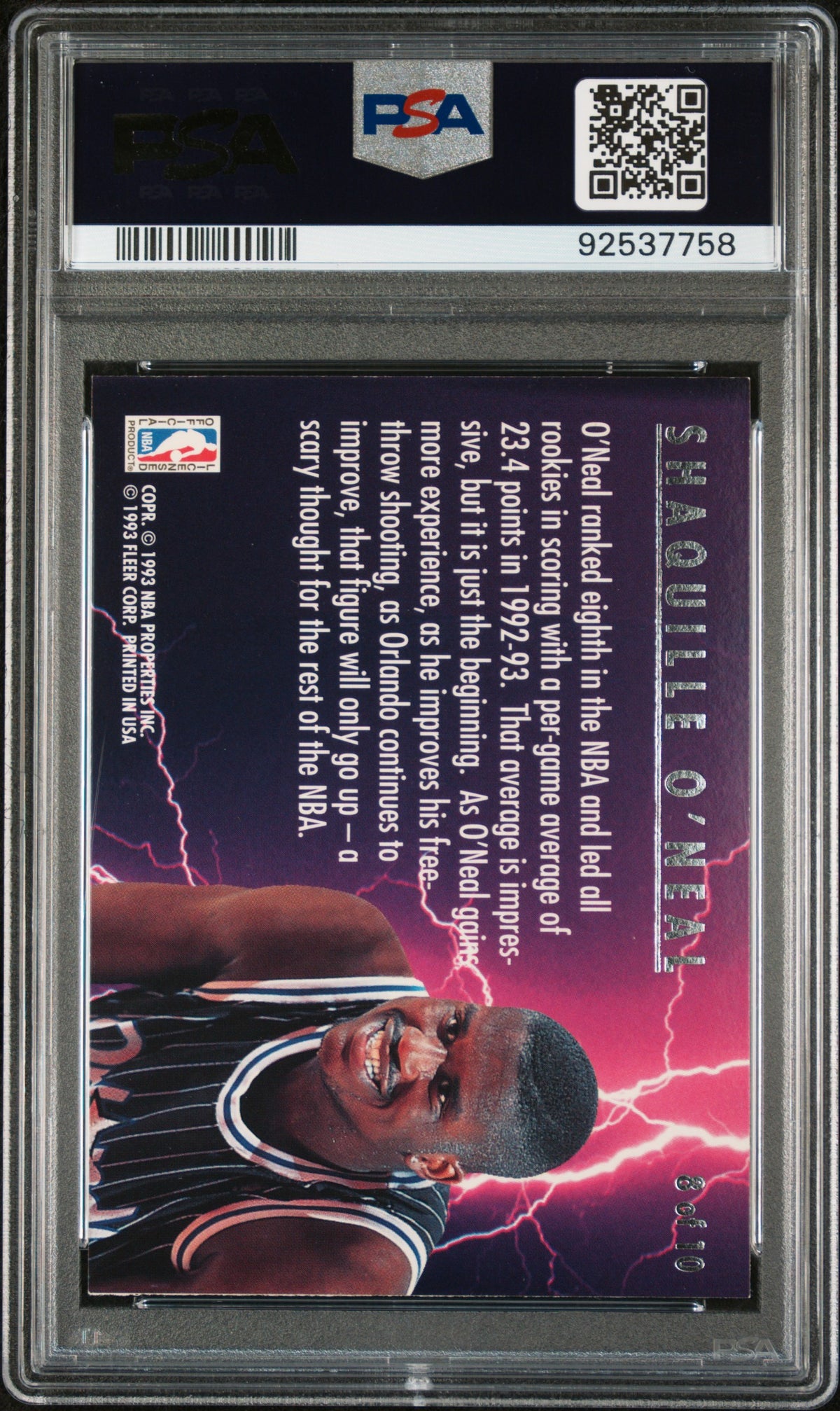 1993 Ultra Scoring Kings Shaquille O'Neal #8 PSA 10