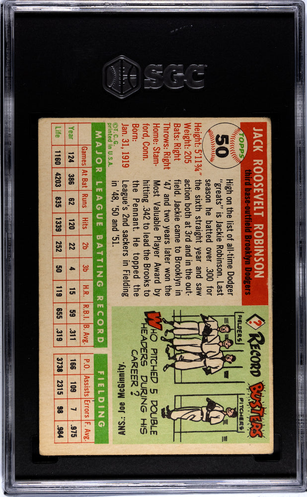 1955 Topps Jackie Robinson #50 SGC 3