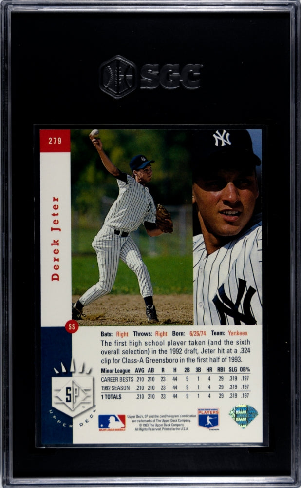1993 Upper Deck Sp Derek Jeter #279 SGC 9.5