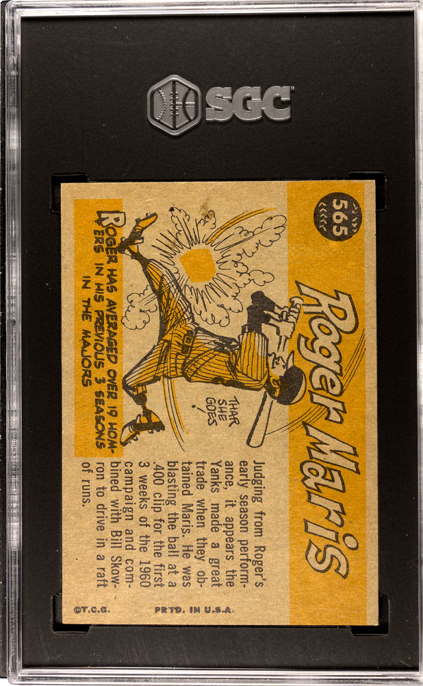 1960 Topps Roger Maris #565 All Star SGC 6