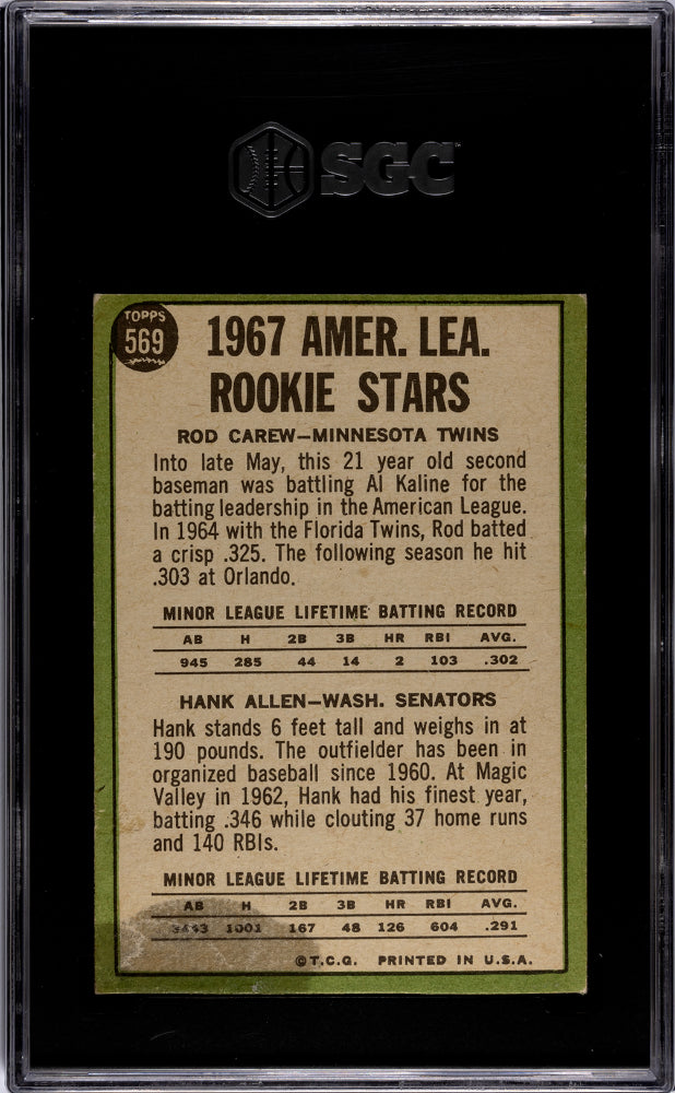 1967 Topps Rod Carew #569 SGC A
