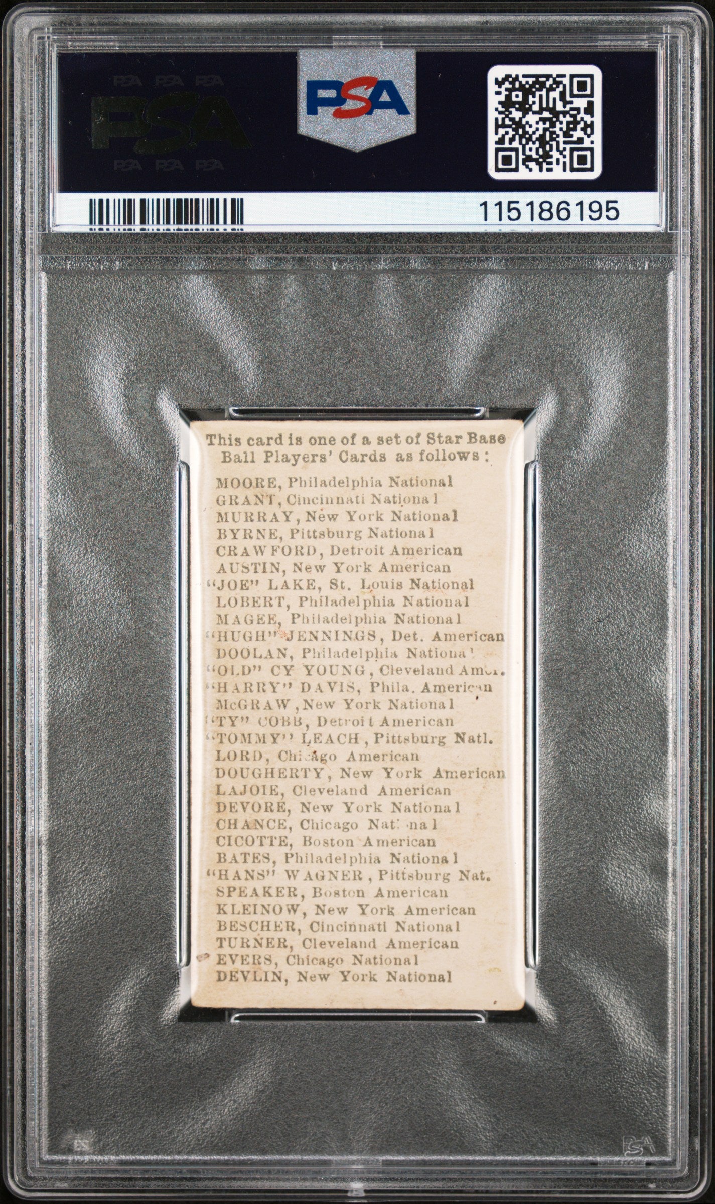 1911 E94 Close Candy John Mcgraw PSA 2
