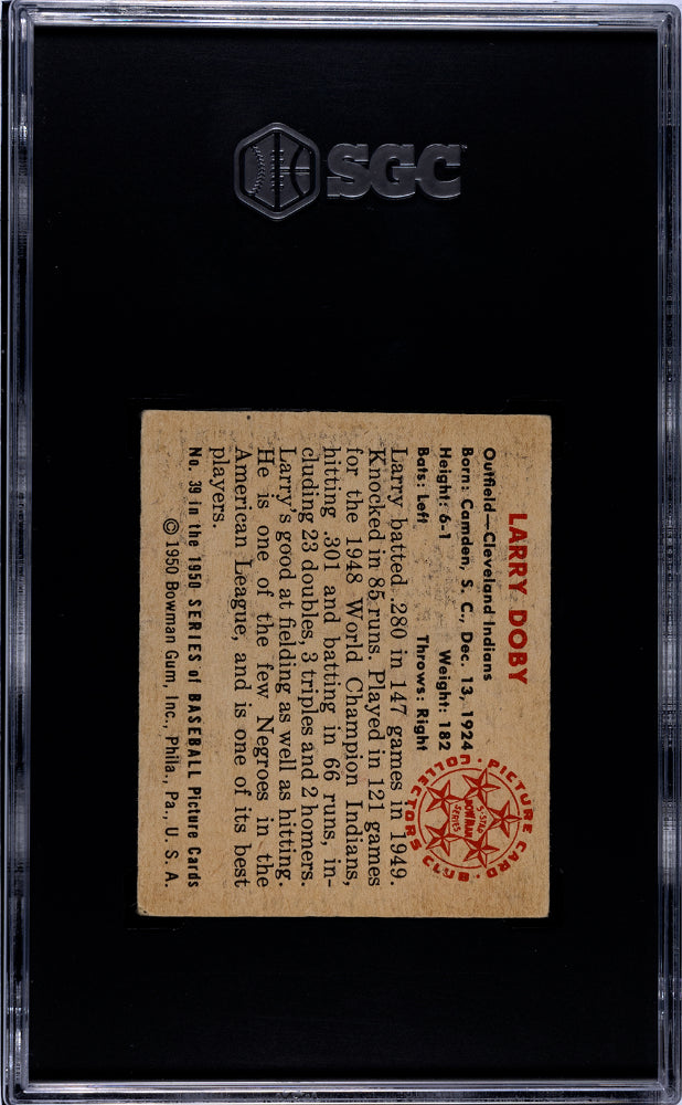 1950 Bowman Larry Doby #39 SGC 4