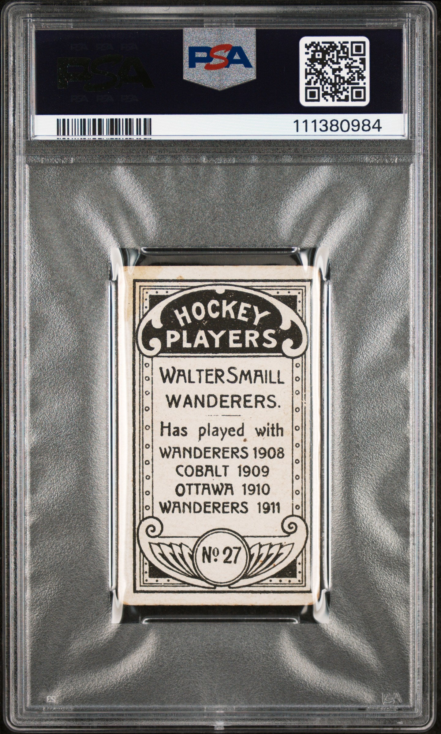 1911 C55 Walter Smaill #27 Right Hand On Stick PSA 2