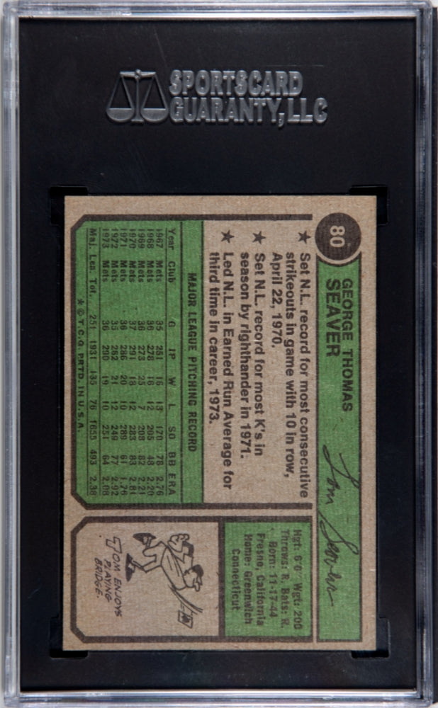 1974 Topps Tom Seaver #80 SGC 9