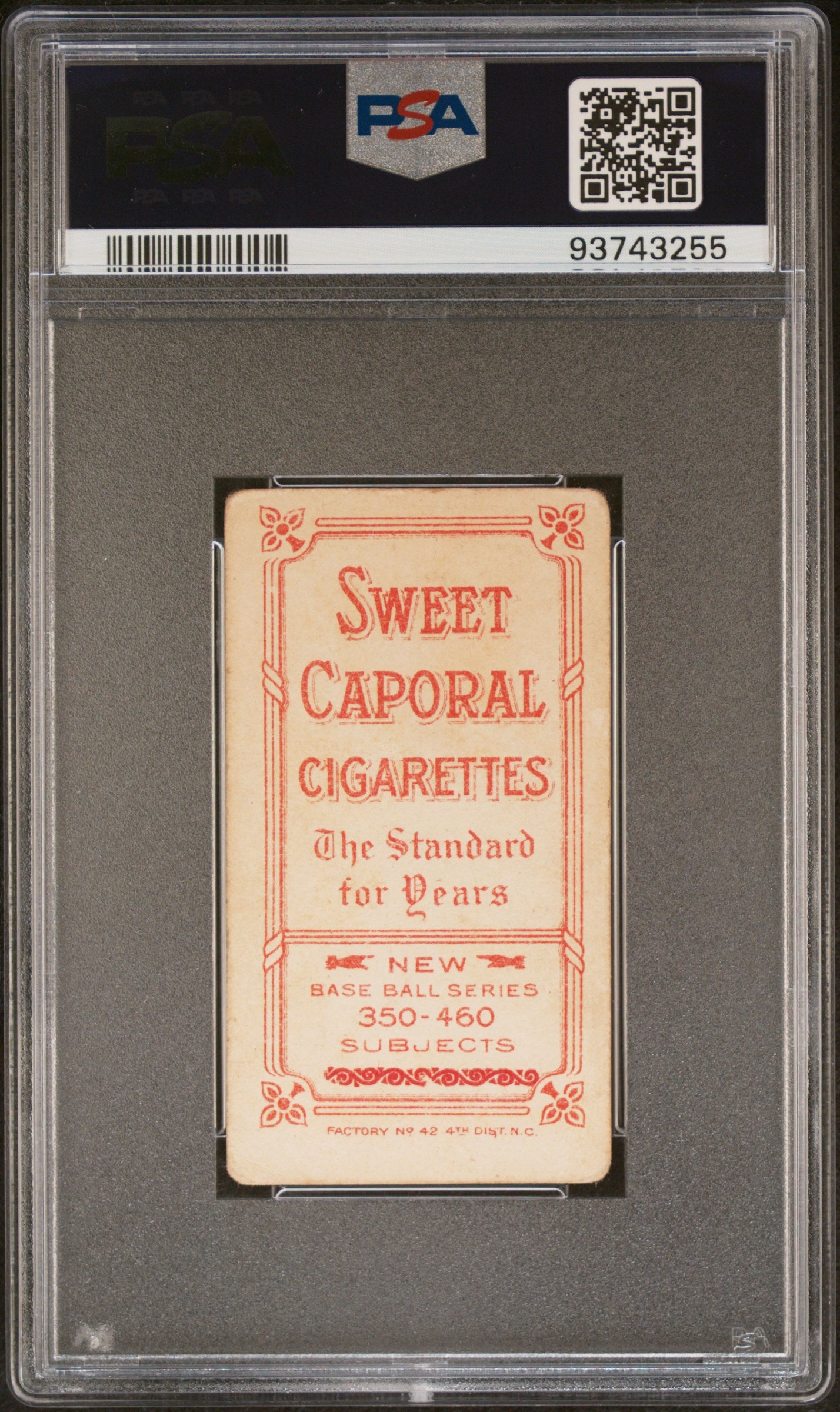 1909-11 T206 Sweet Caporal 350-460/42op Ty Cobb Bat Off Shoulder PSA 2