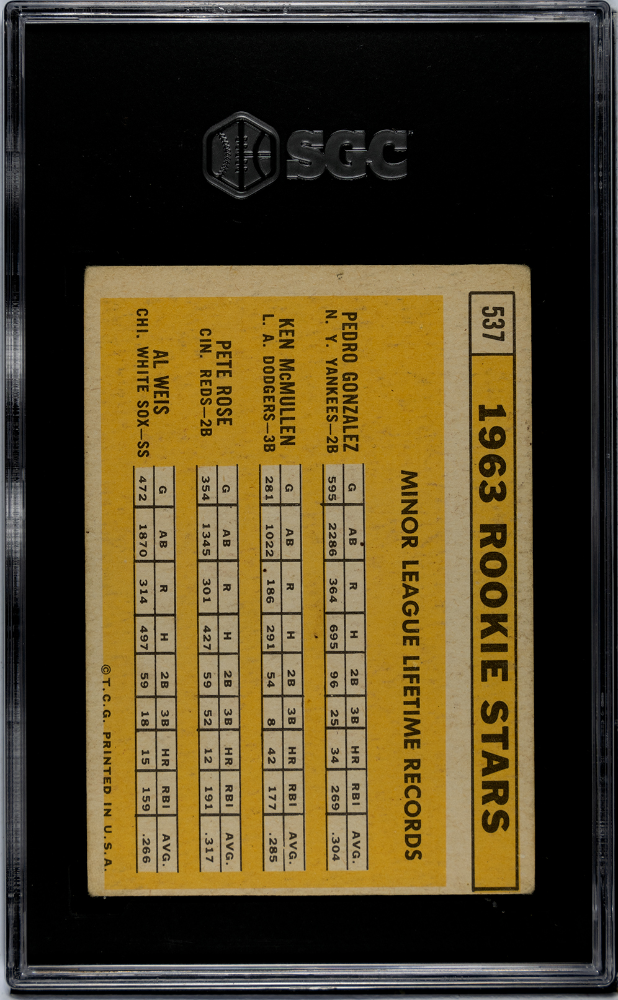 1963 Topps Pete Rose #537 SGC 2.5