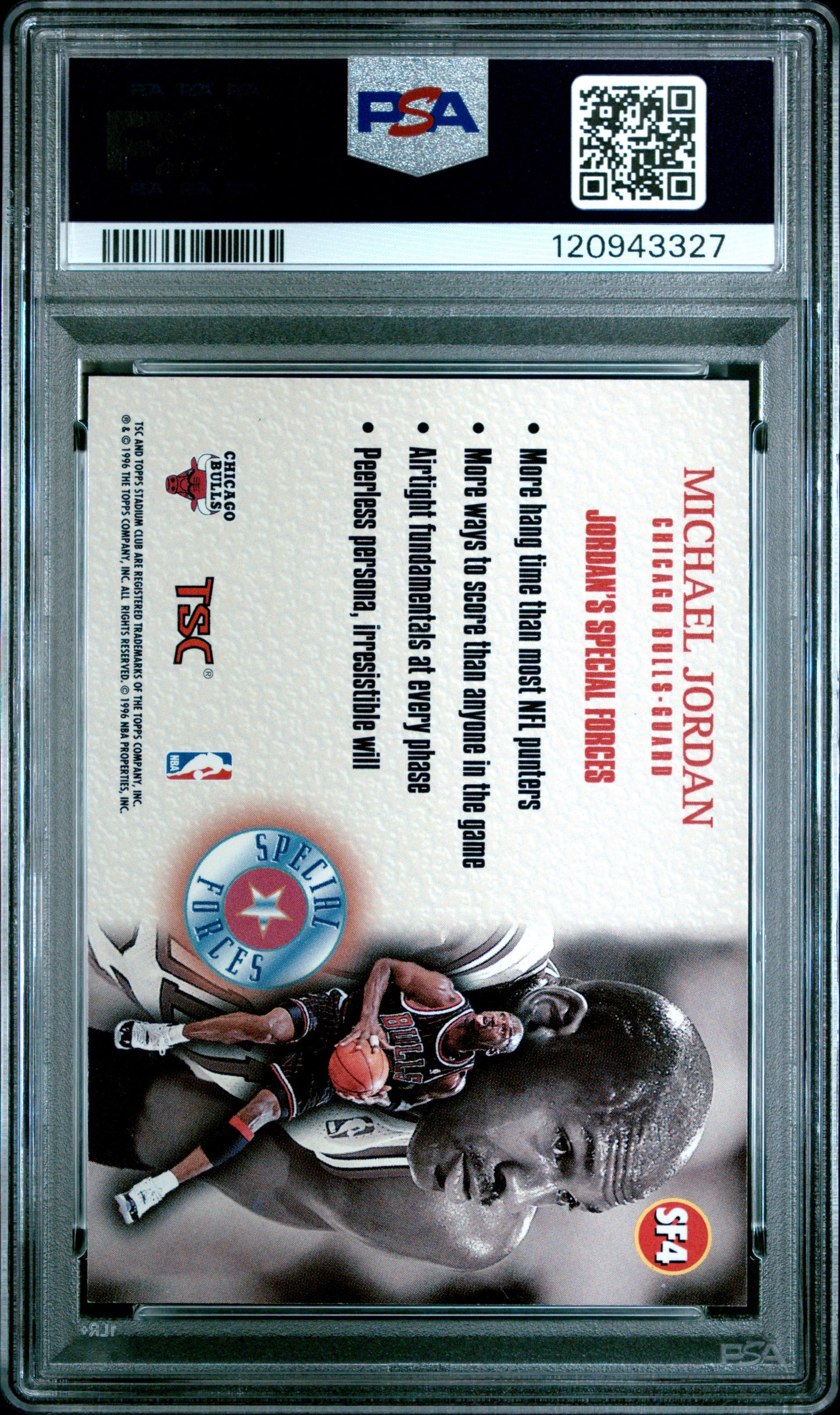 1996 Stadium Club Special Forces Michael Jordan #SF4 PSA 9