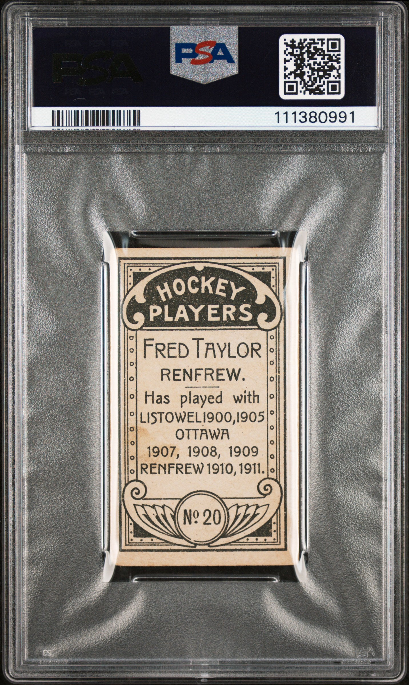 1911 C55 Fred Taylor #20 PSA 2