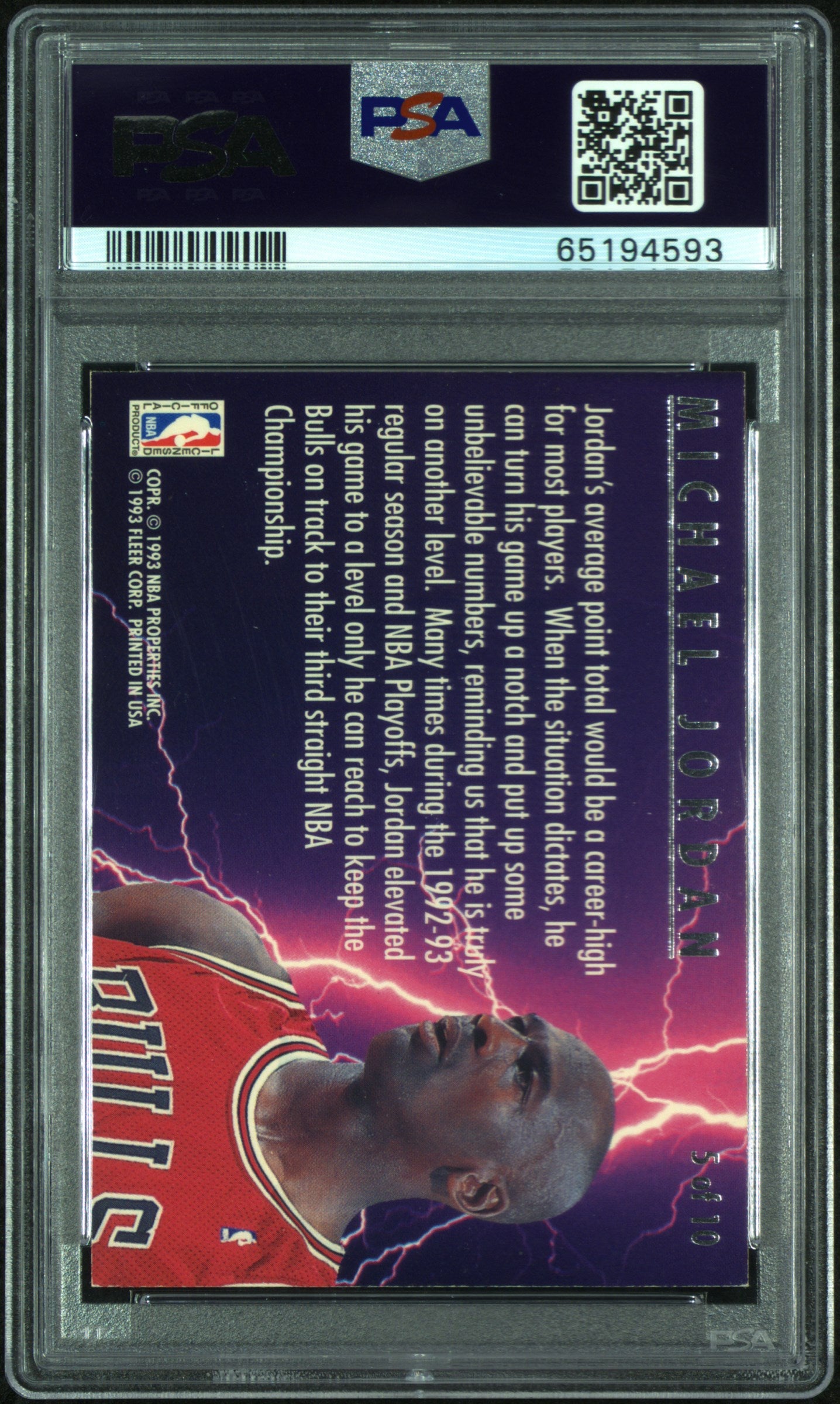 1993 Ultra Scoring Kings Michael Jordan #5 PSA 6