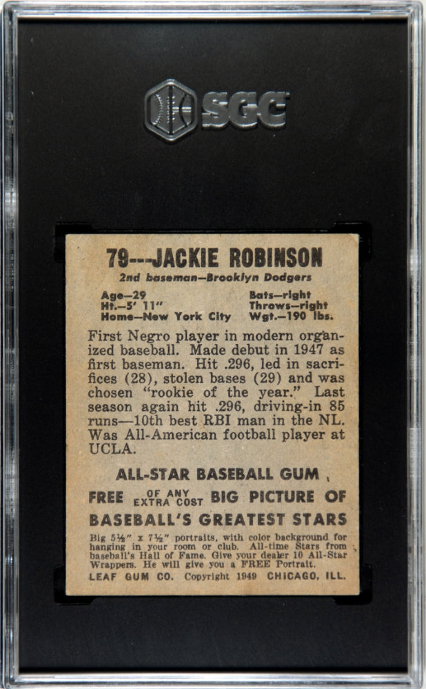 1948 Leaf Gum Co. Jackie Robinson #79 SGC 4