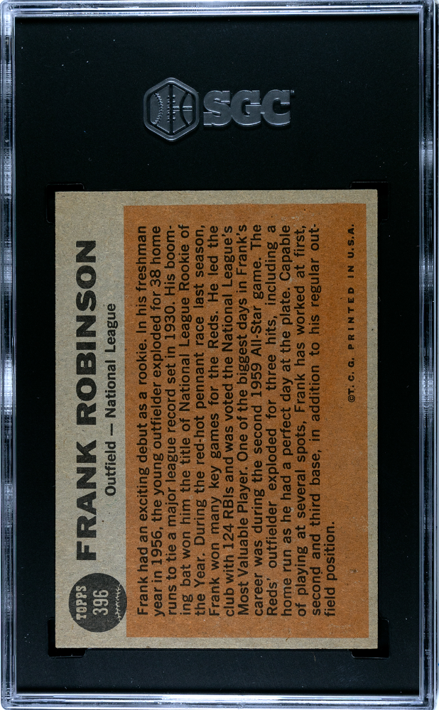 1962 Topps Frank Robinson #396 All Star SGC 7