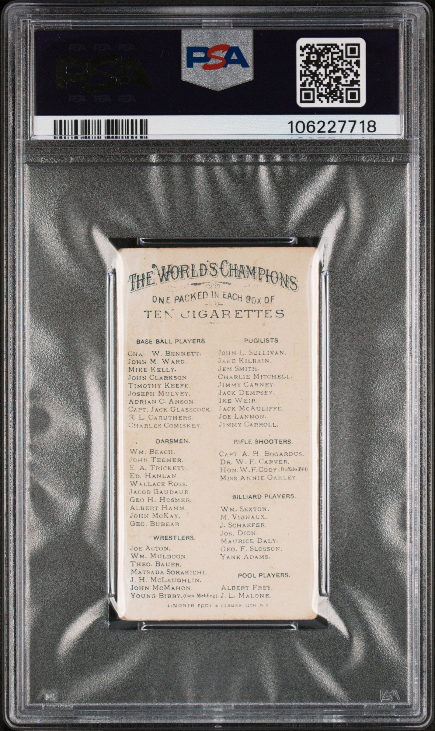 1888 N28 Allen & Ginter Adrian C. Anson Baseball PSA 2.5