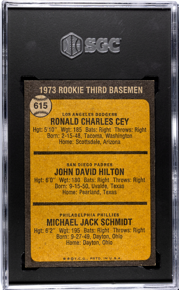 1973 Topps Mike Schmidt #615 SGC 9