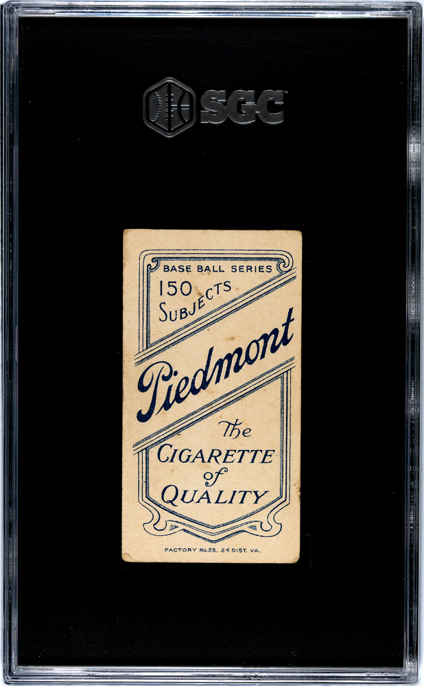 1909 Piedmont Cigarettes (T206) Nap Rucker Portrait SGC 3.5