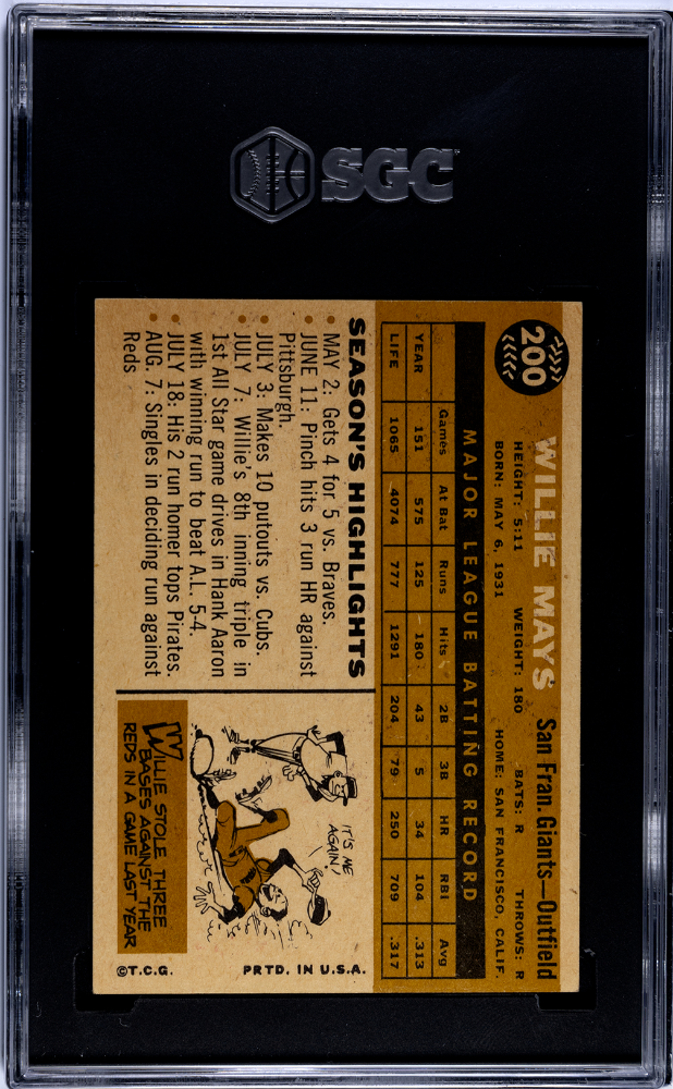 1960 Topps Willie Mays #200 SGC 5.5