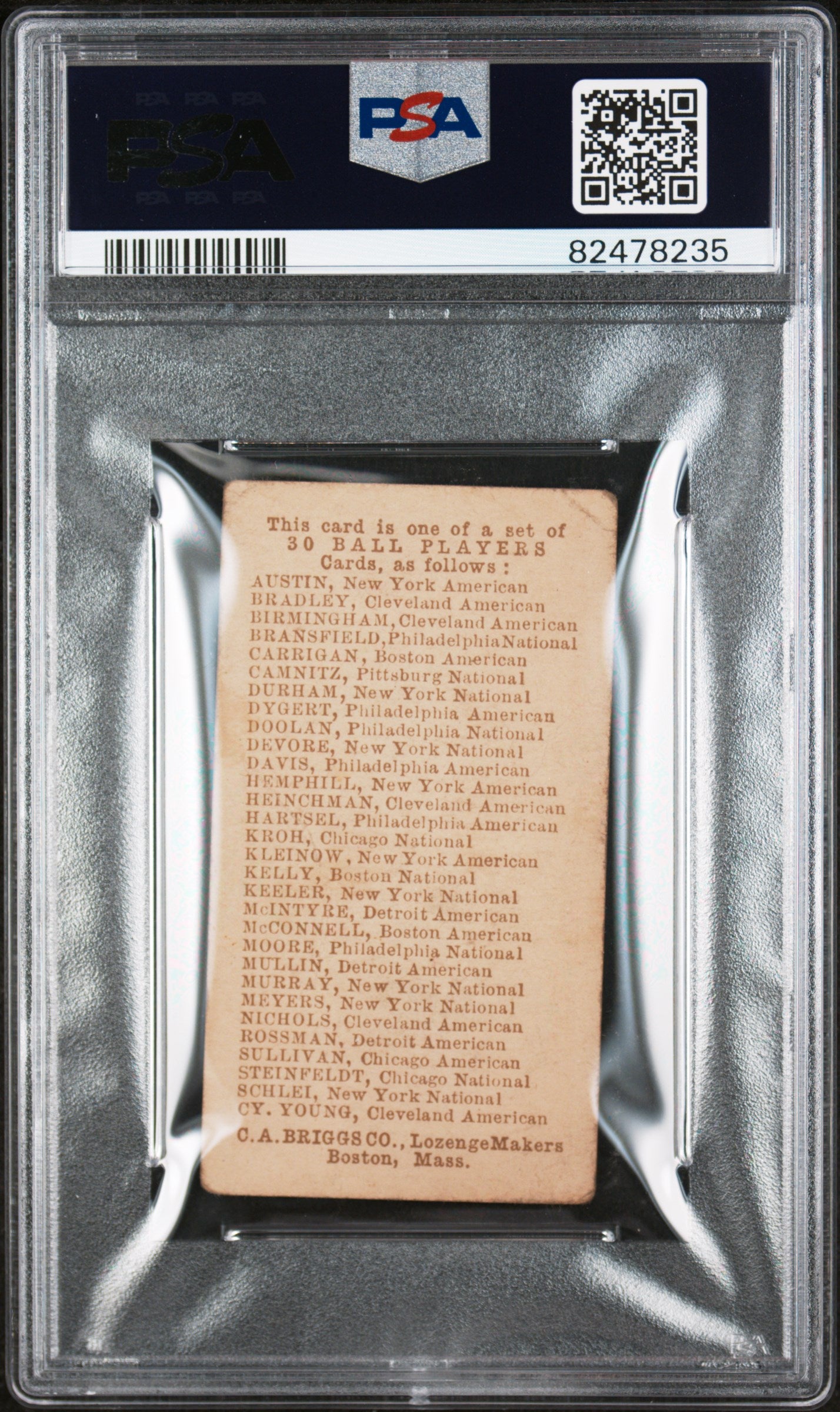1909 E97 Ca Briggs Co. Chief Meyers PSA 1