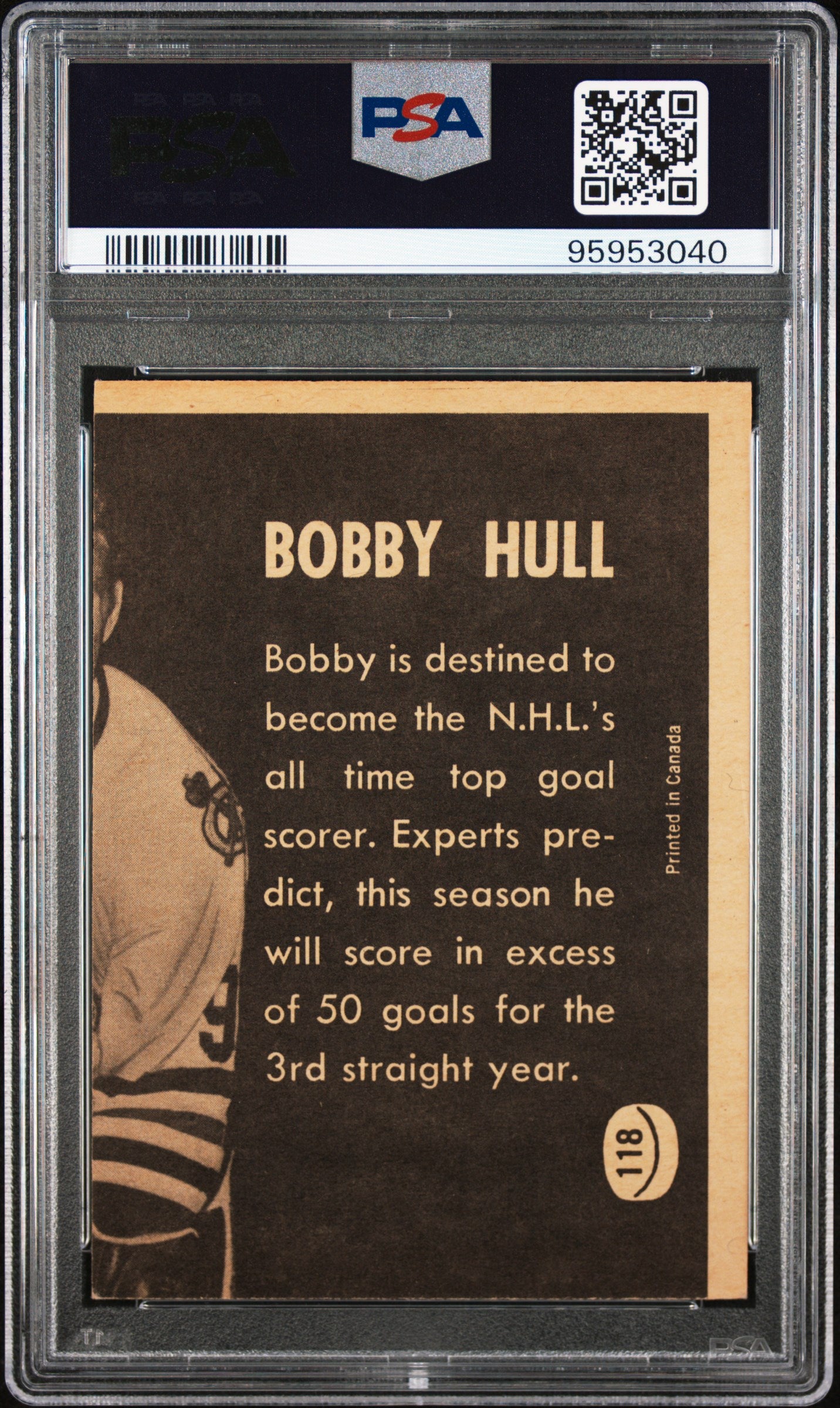 1967 Topps Bobby Orr #118 Calder Memorial Trophy PSA 6