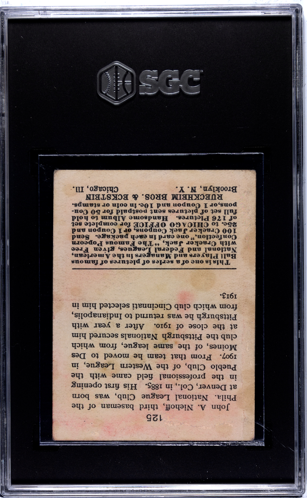1915 Cracker Jack John Niehoff #125 SGC 1