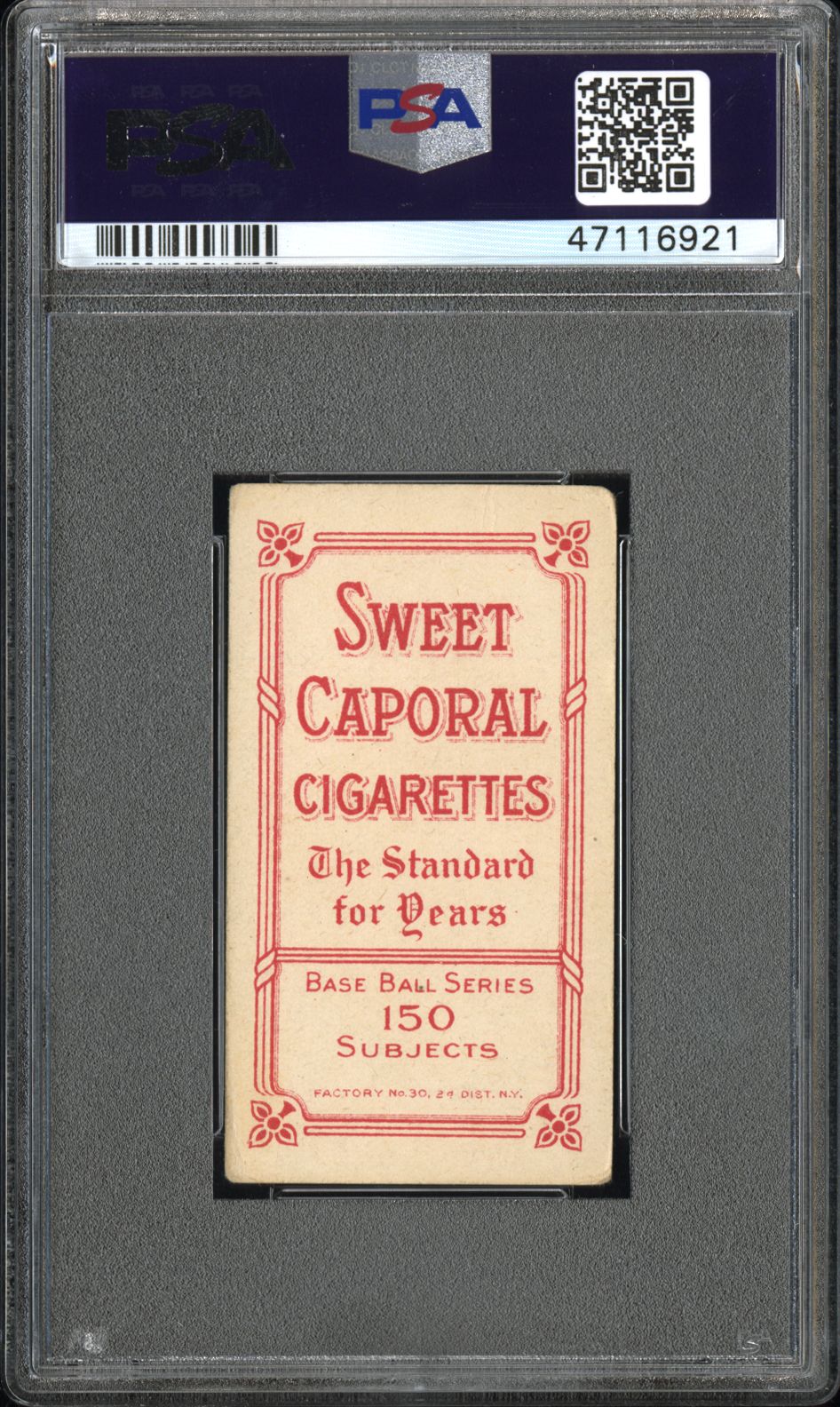 1909-11 T206 Sweet Caporal 150/30 Christy Mathewson Portrait PSA 3