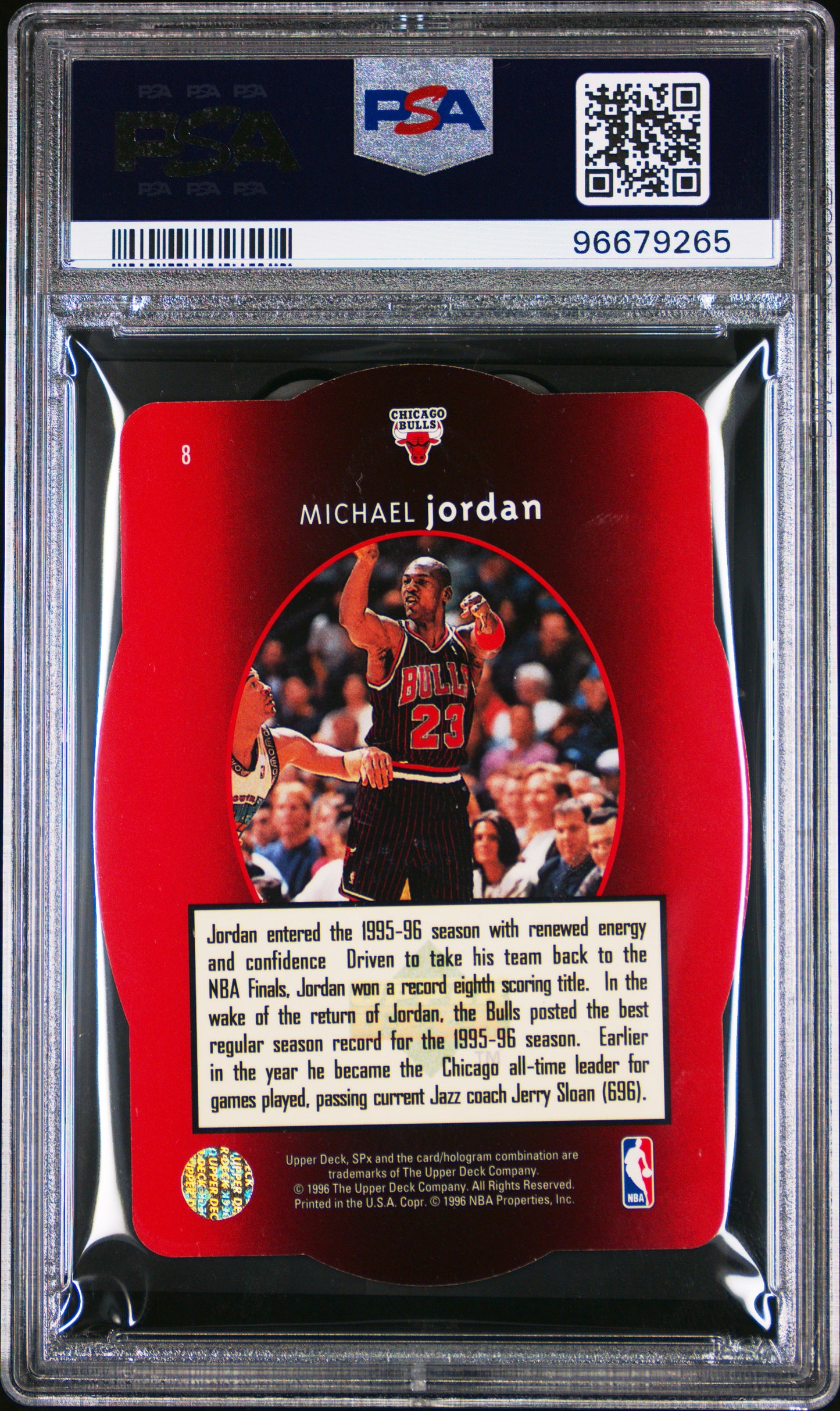 1996 SPX Michael Jordan #8 PSA 9