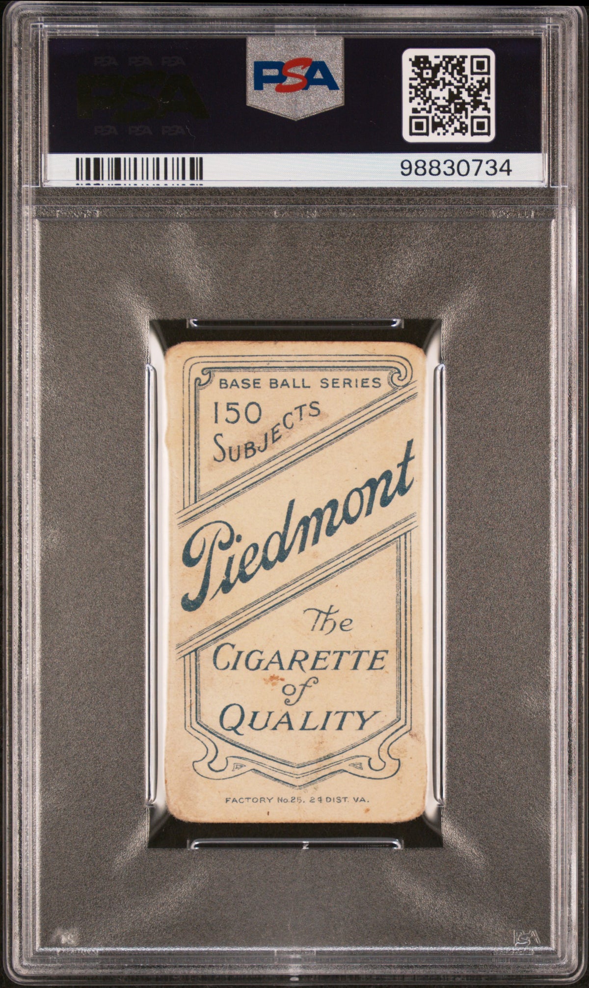 1909-11 T206 Piedmont 150 Admiral Schlei Catching PSA 1
