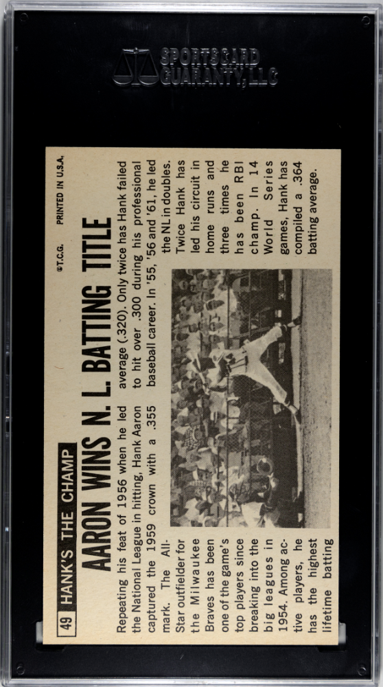 1964 Topps Giants Hank Aaron #49 SGC 7.5