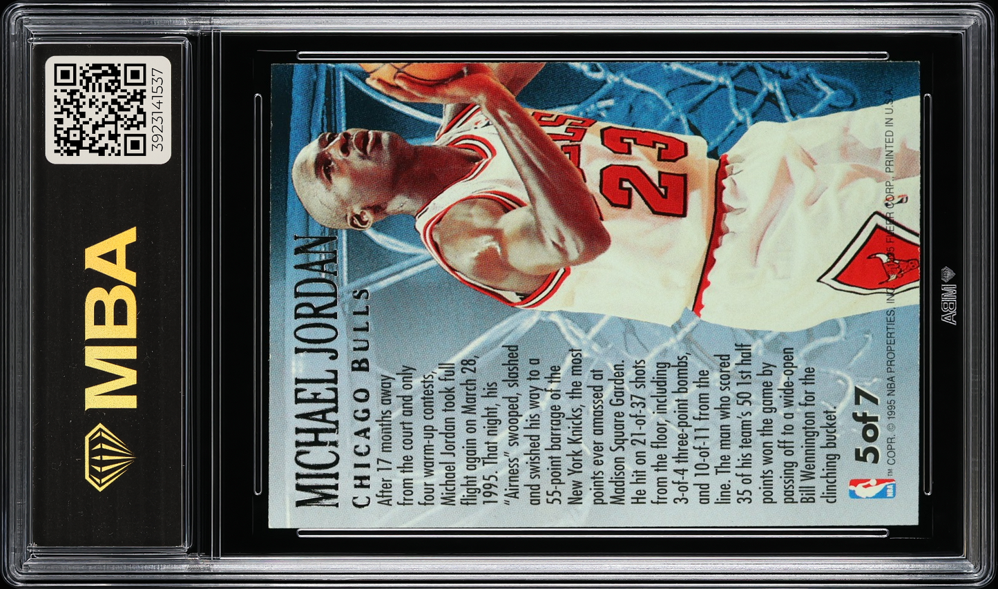 1995 Ultra Fabulous Fifties Michael Jordan #5 Gold Medallion MBA 8