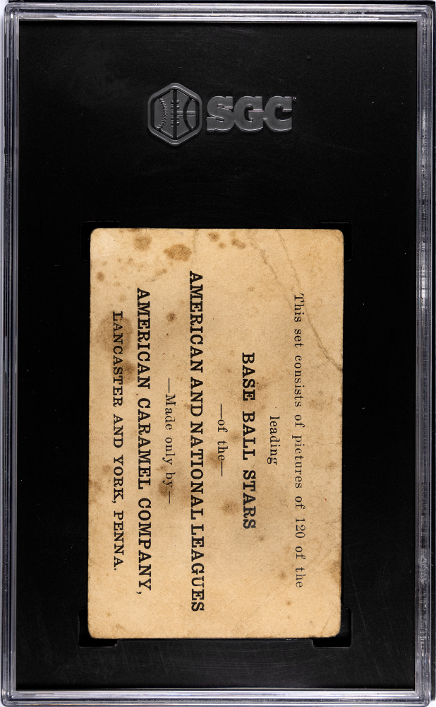 1922 American Caramel Co. Series of 120 (E121) George Sisler Batting SGC A