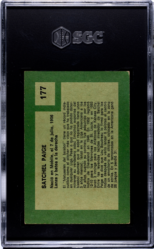 1967 Venezuela Retirado Satchel Paige #177 SGC 5