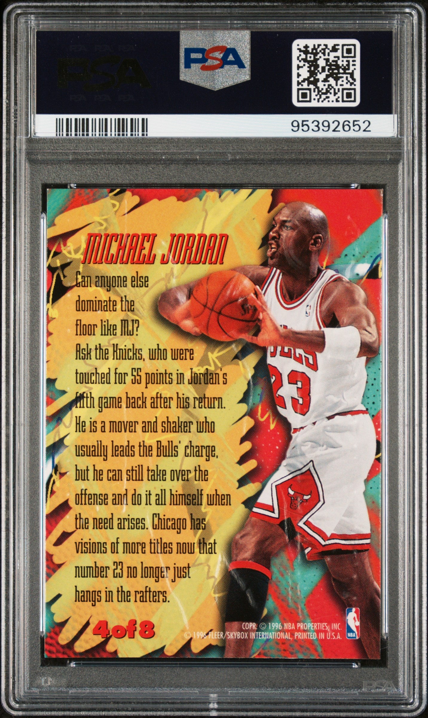 1995 Metal Scoring Magnet Michael Jordan #4 PSA 9