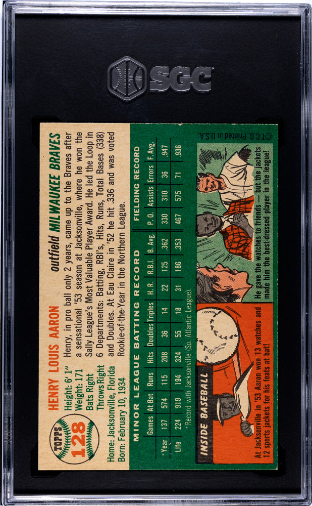 1954 Topps Henry Aaron #128 SGC 6