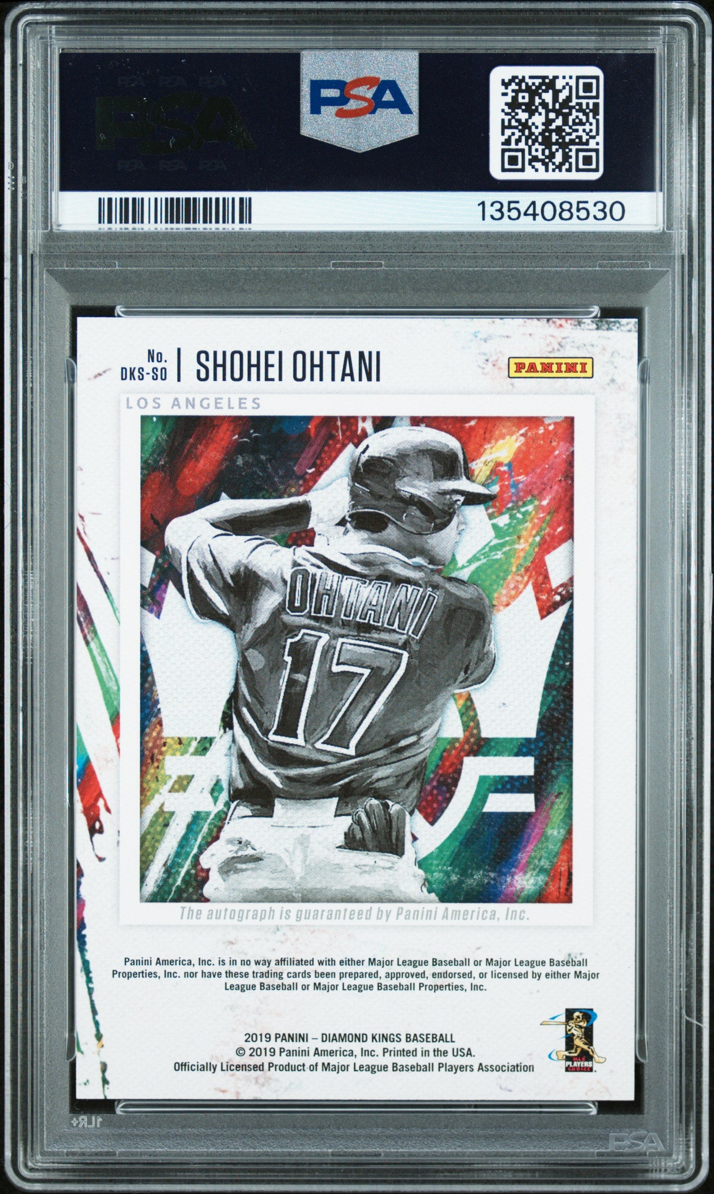 2019 Panini Diamond Kings DK Signatures Shohei Ohtani #SO Holo Blue PSA 9