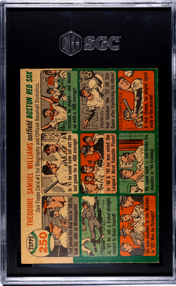 1954 Topps Ted Williams #250 SGC 6