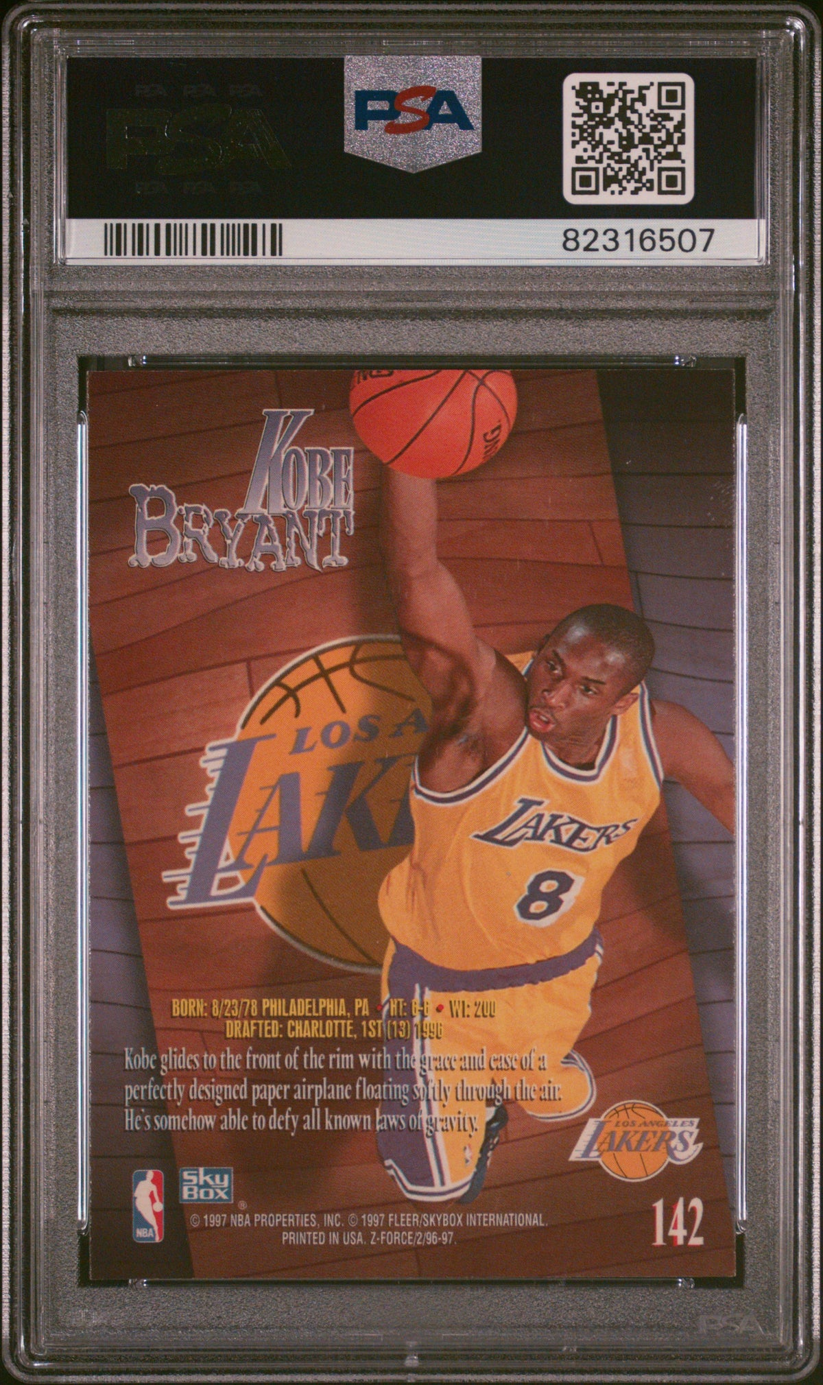 1996 Skybox Z-Force Kobe Bryant #142 PSA 8