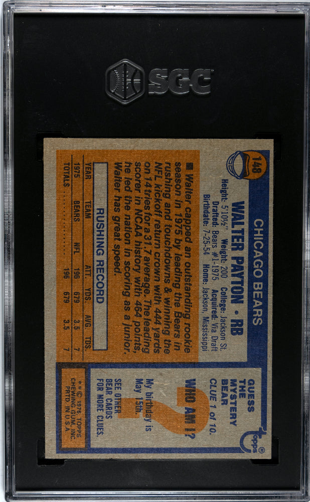 1976 Topps Walter Payton #148 SGC 7.5