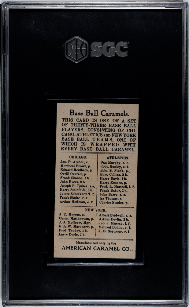 1908 American Caramel Co. (E91A) Frank Chance SGC 4